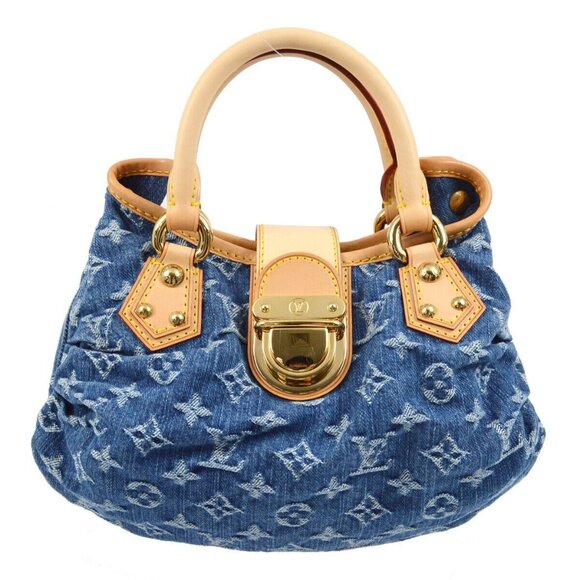 Louis Vuitton Blue Monogram Denim Pleaty Handbag - Picture 3 of 8